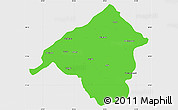 Political Simple Map of Isparta, single color outside