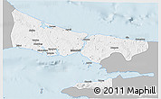 Gray 3D Map of Istanbul, single color outside