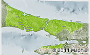 Physical 3D Map of Istanbul, semi-desaturated