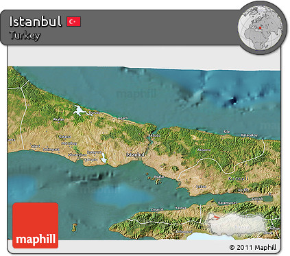 Satellite 3D Map of Istanbul