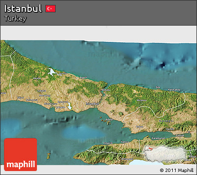 Satellite 3D Map of Istanbul