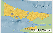 Savanna Style 3D Map of Istanbul, single color outside