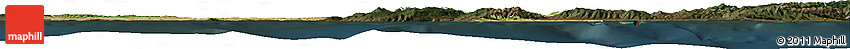 Satellite Horizon Map of Istanbul, darken