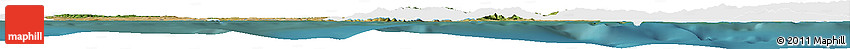 Satellite Horizon Map of Istanbul, single color outside