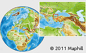 Physical Location Map of Istanbul, within the entire country