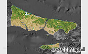 Satellite Map of Istanbul, darken, desaturated