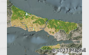 Satellite Map of Istanbul, semi-desaturated