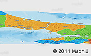 Political Panoramic Map of Istanbul