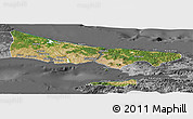 Satellite Panoramic Map of Istanbul, desaturated