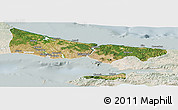 Satellite Panoramic Map of Istanbul, lighten