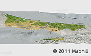 Satellite Panoramic Map of Istanbul, lighten, semi-desaturated