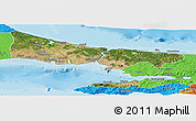 Satellite Panoramic Map of Istanbul, political outside