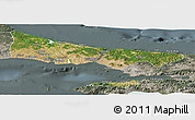 Satellite Panoramic Map of Istanbul, semi-desaturated