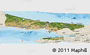 Satellite Panoramic Map of Istanbul, shaded relief outside