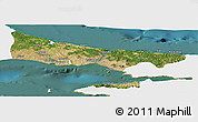 Satellite Panoramic Map of Istanbul, single color outside