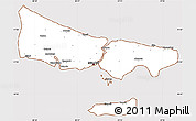 Classic Style Simple Map of Istanbul, cropped outside