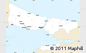Classic Style Simple Map of Istanbul, single color outside