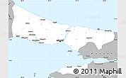 Gray Simple Map of Istanbul