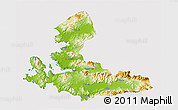 Physical 3D Map of Izmir, cropped outside