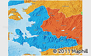 Political 3D Map of Izmir