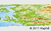 Physical Panoramic Map of Izmir