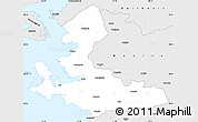 Silver Style Simple Map of Izmir