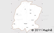 Classic Style Simple Map of K. Maras, cropped outside