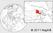 Blank Location Map of Kars