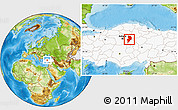 Physical Location Map of Kinkkale, highlighted country