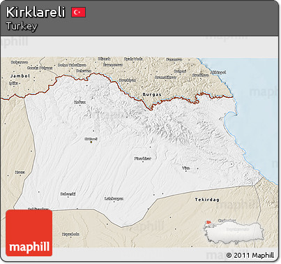 Classic Style 3D Map of Kirklareli