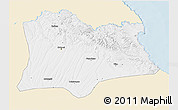 Classic Style 3D Map of Kirklareli, single color outside
