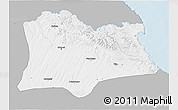 Gray 3D Map of Kirklareli, single color outside