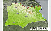 Physical 3D Map of Kirklareli, darken, semi-desaturated