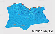 Political 3D Map of Kirklareli, cropped outside