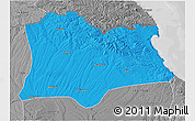 Political 3D Map of Kirklareli, desaturated