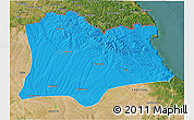 Political 3D Map of Kirklareli, satellite outside
