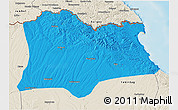 Political 3D Map of Kirklareli, shaded relief outside