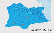 Political 3D Map of Kirklareli, single color outside