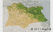 Satellite 3D Map of Kirklareli, lighten, semi-desaturated