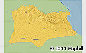 Savanna Style 3D Map of Kirklareli, single color outside