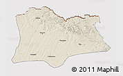 Shaded Relief 3D Map of Kirklareli, cropped outside
