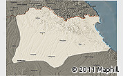 Shaded Relief 3D Map of Kirklareli, darken