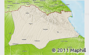 Shaded Relief 3D Map of Kirklareli, physical outside