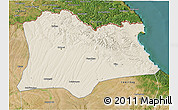 Shaded Relief 3D Map of Kirklareli, satellite outside