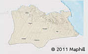Shaded Relief 3D Map of Kirklareli, single color outside