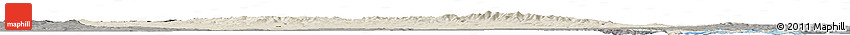Shaded Relief Horizon Map of Kirklareli, darken, semi-desaturated