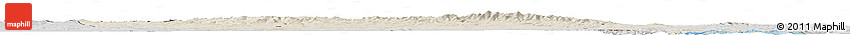 Shaded Relief Horizon Map of Kirklareli, desaturated