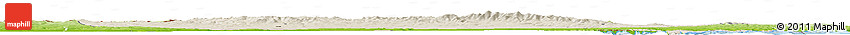 Shaded Relief Horizon Map of Kirklareli, physical outside