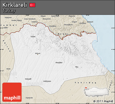 Classic Style Map of Kirklareli