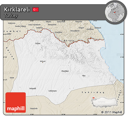 Classic Style Map of Kirklareli